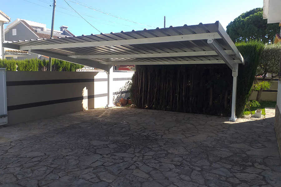 Pérgola coches 2 plazas garaje