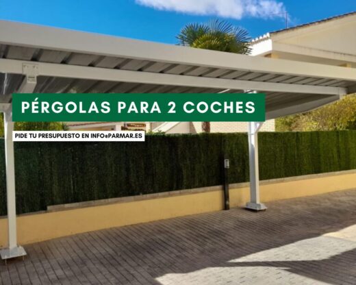 Pérgola para coches 2 plazas garaje